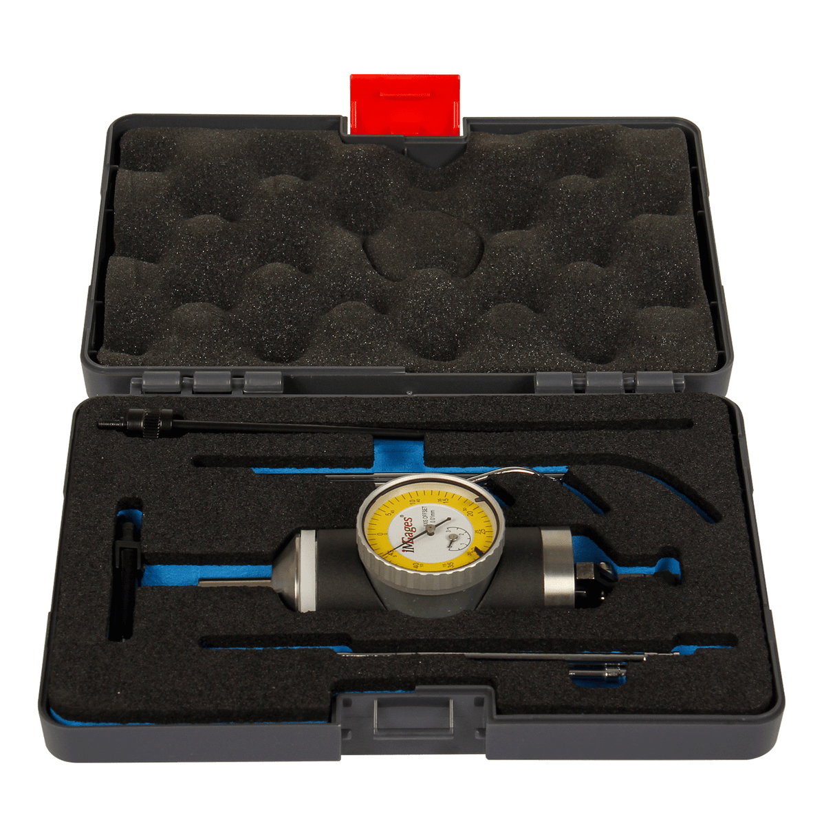 BOKA Co-Axial Indicator, 0-3 mm range, resolution 0.01 mm, for horizontal and vertical machines, outside and inside diameter