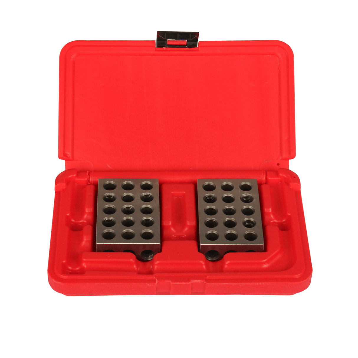 BOKA 2 pieces 25 x 50 x 75 mm steel hardened precision blocks, 23 holes, milling parallel clamping blocks, metric clamping blocks