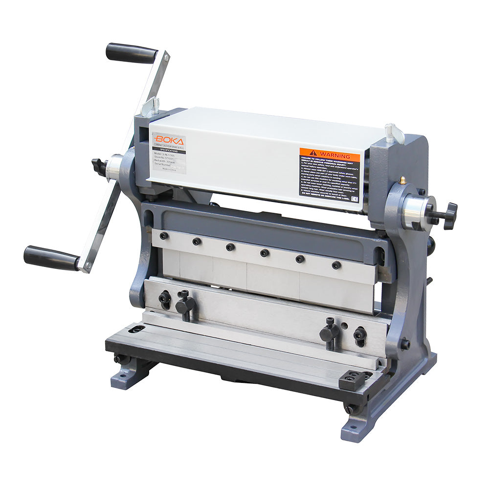 BOKA 3-in-1 sheet metal working machine, 305 mm, cutting, bending & punching, metalworking, versatile universal machine for workshop & industry