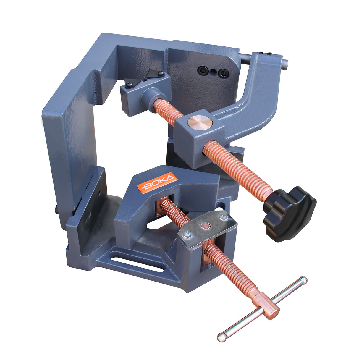 BOKA Winkelschraubstock 100 mm verstellbar für Schweißarbeiten AC-100H aus Gusseisen, Gehrungszwinge