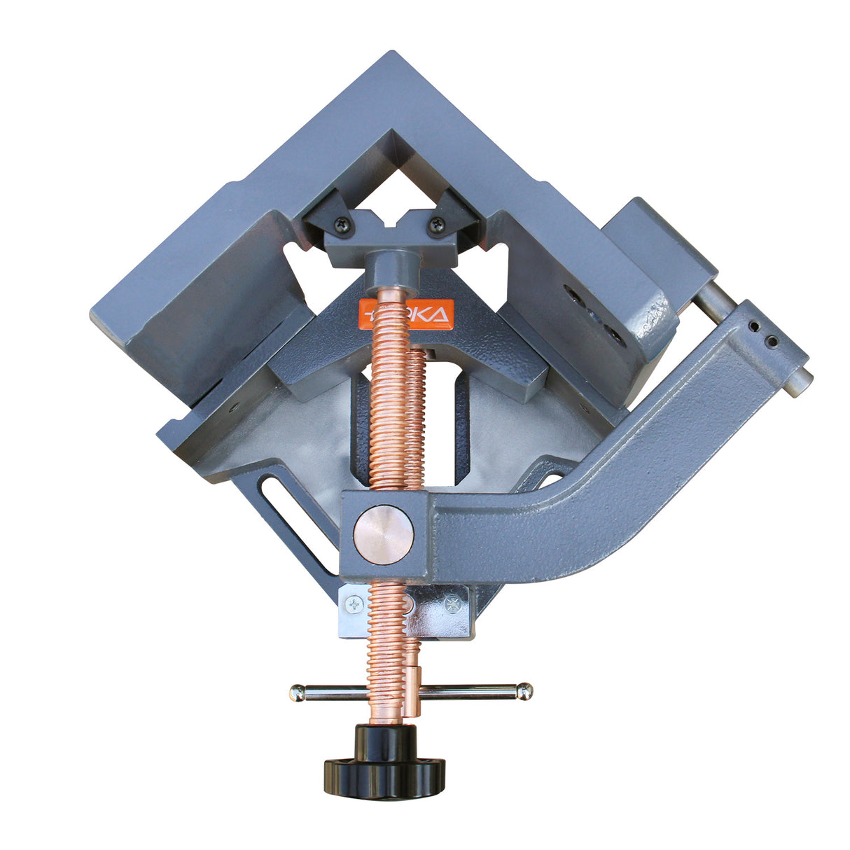 BOKA Winkelschraubstock 100 mm verstellbar für Schweißarbeiten AC-100H aus Gusseisen, Gehrungszwinge