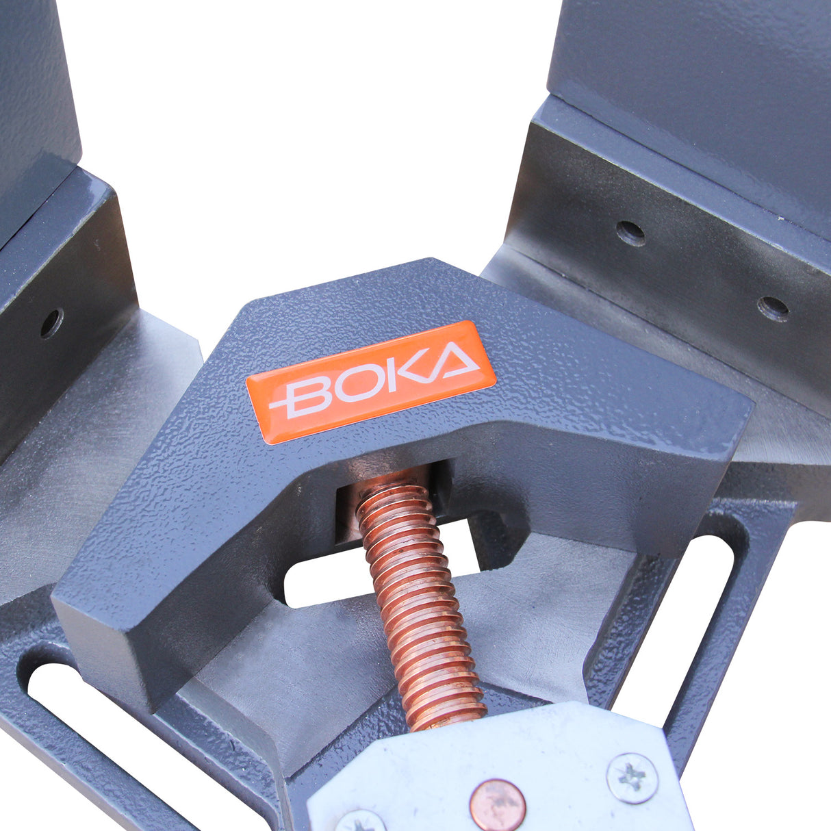 BOKA Winkelschraubstock 100 mm verstellbar für Schweißarbeiten AC-100H aus Gusseisen, Gehrungszwinge