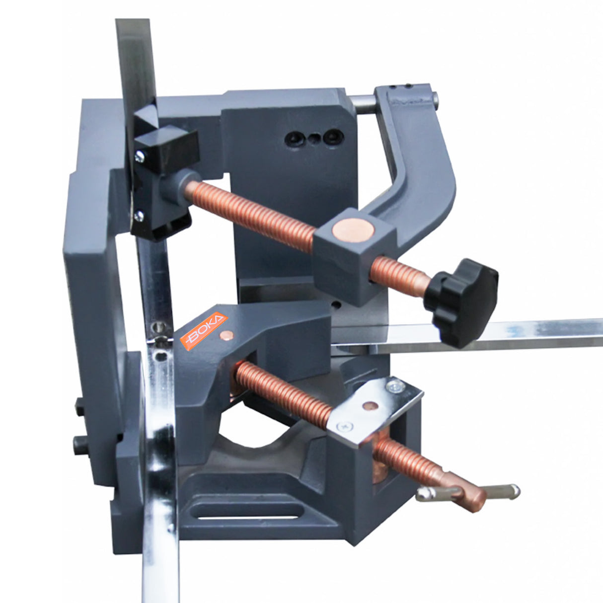 BOKA Winkelschraubstock 100 mm verstellbar für Schweißarbeiten AC-100H aus Gusseisen, Gehrungszwinge
