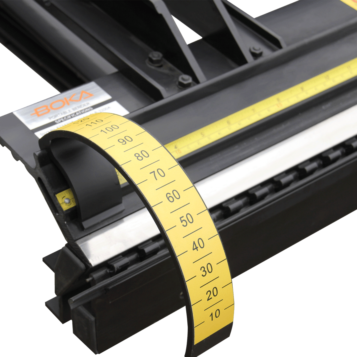 BOKA ALB-3200A Portable bending brake for thin sheets, 3200 mm width, with roller knife for cutting sheets