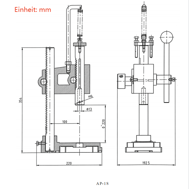 BOKA AP-1S Manuelle Dornpresse – 1T Tisch-Pressmaschine, robuste Konstruktion, einstellbare Presshöhe, ideal für Schmuckherstellung