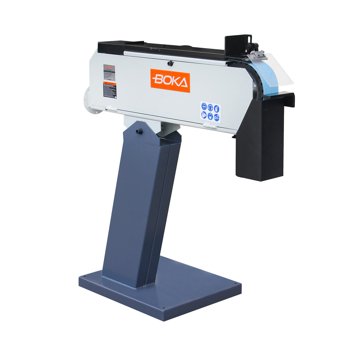 BOKA BG-3 Belt Sander, 200x75 mm, Metal Belt Sander with Cast Iron Base, High Speed Grinder, 400V-50HZ-3PH