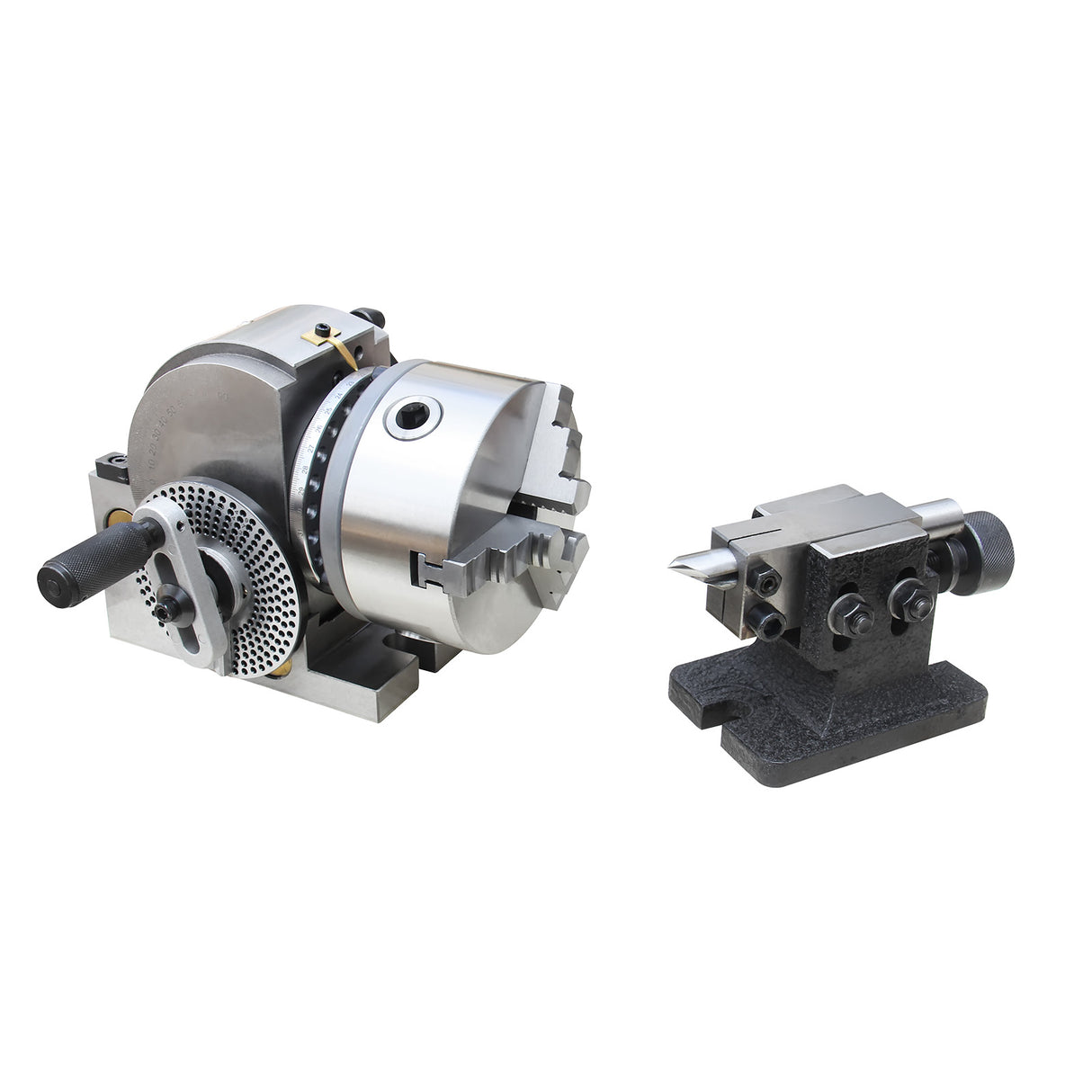 BOKA BS-0 Precision Dividing Head 127 mm Semi-Universal Dividing Head with 3-Jaw Chuck, Dividing Discs & Tailstock