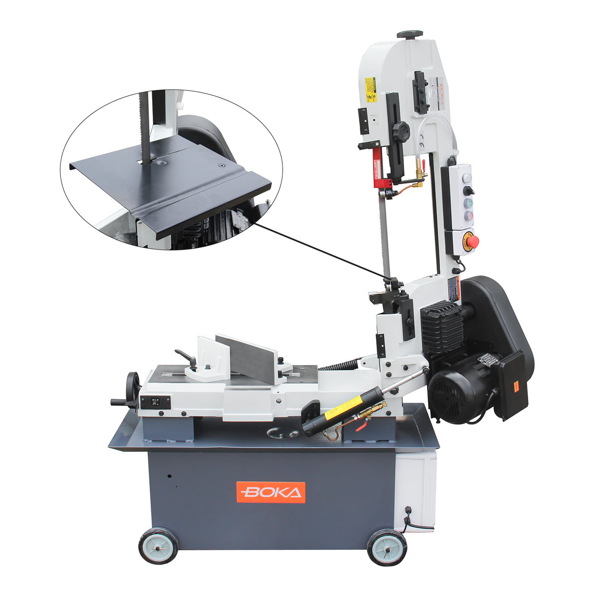 BOKA BS-712N metal band saw, 178 x 305 mm cutting capacity, 4 speeds, automatic switch-off mechanism, 230V, 1100W, ideal for metalworking