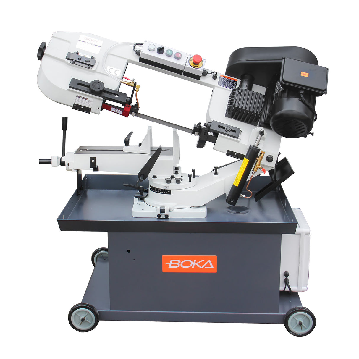 BOKA BS-712R metal band saw, with 178x210mm, 45°-90° pivoting saw frame, powerful 1.5HP 230V motor, high-precision, robust horizontal band saw for metal, solid construction for precise cuts