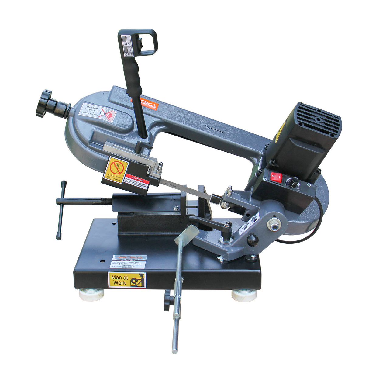 BOKA BS-85 metal band saw – 0-45° miter cut, variable speed, 230V/1000W motor, precise & robust metal saw