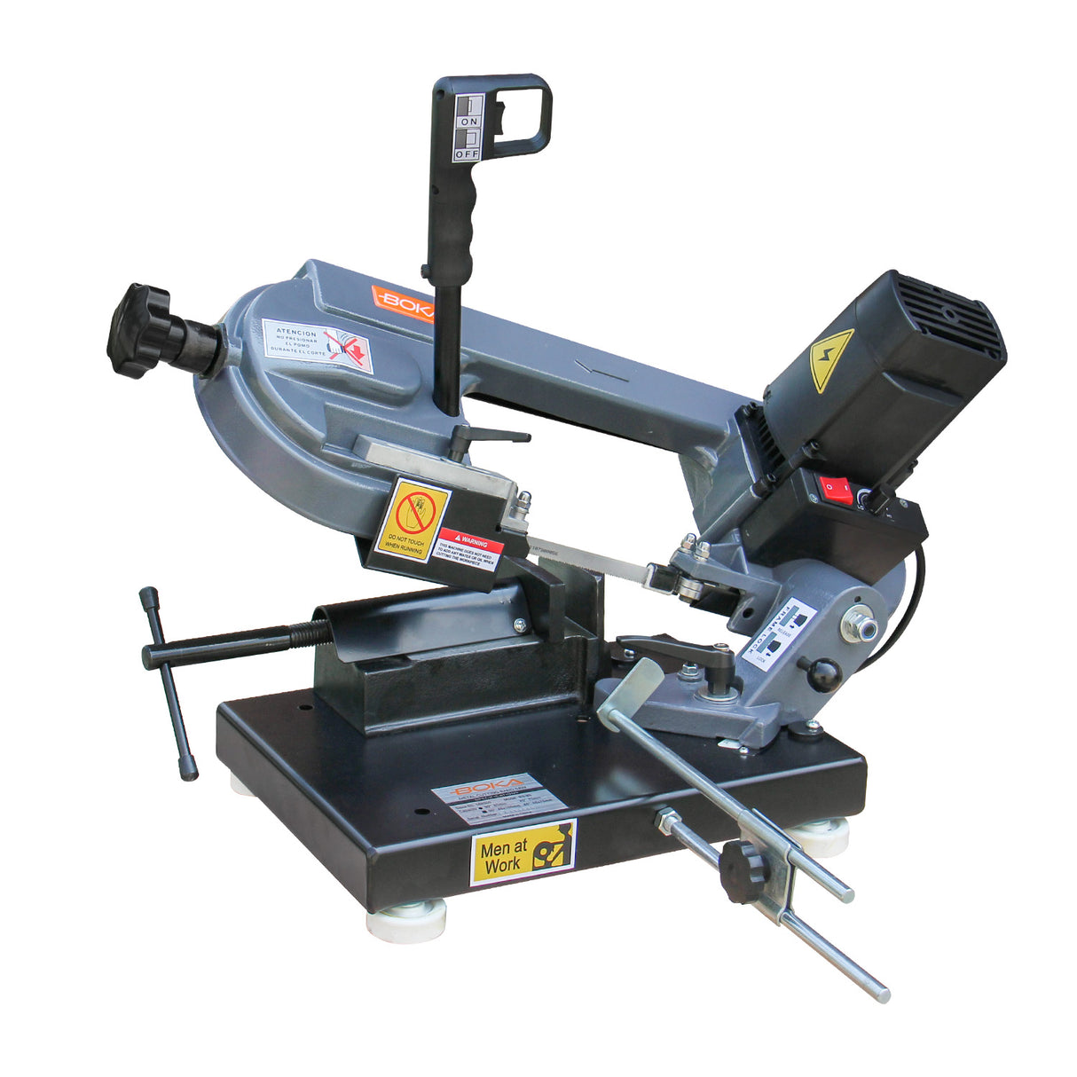 BOKA BS-85 metal band saw – 0-45° miter cut, variable speed, 230V/1000W motor, precise & robust metal saw