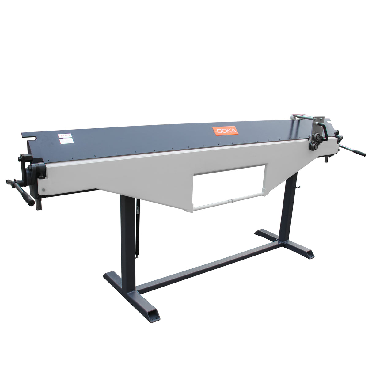 BOKA BSM2540A folding machine: 2540mm, 0.8mm sheet thickness, 0-135° bending angle - Bending and cutting machine with safety measures