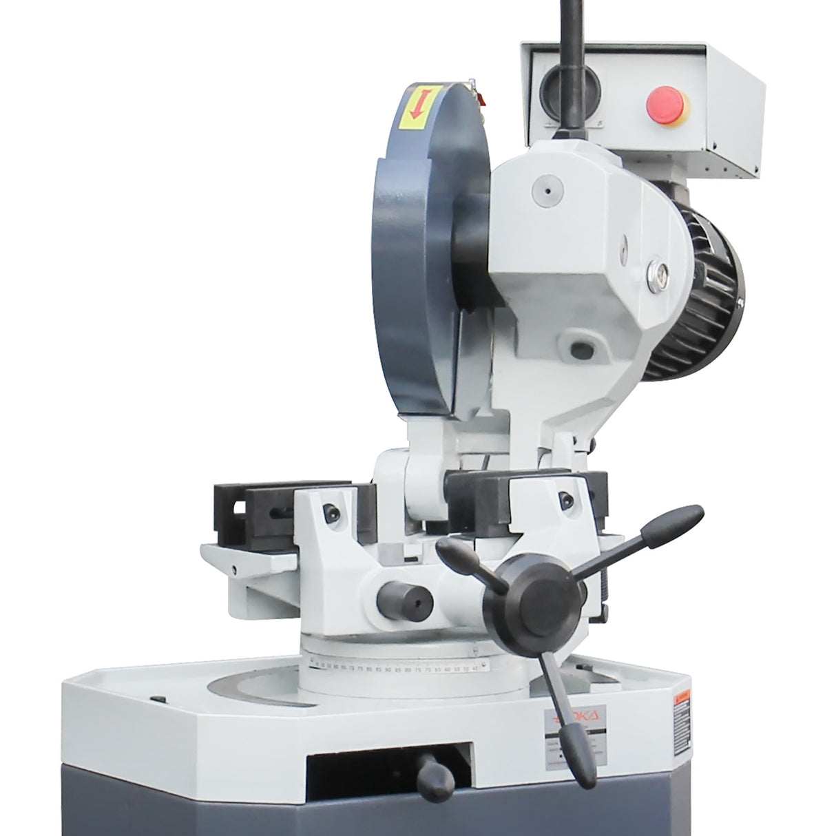 BOKA CS-12 manual metal circular saw, 315mm HSS saw blade, precise miter saw with double vice, powerful gear, coolant system, 1.5 HP motor for metal processing