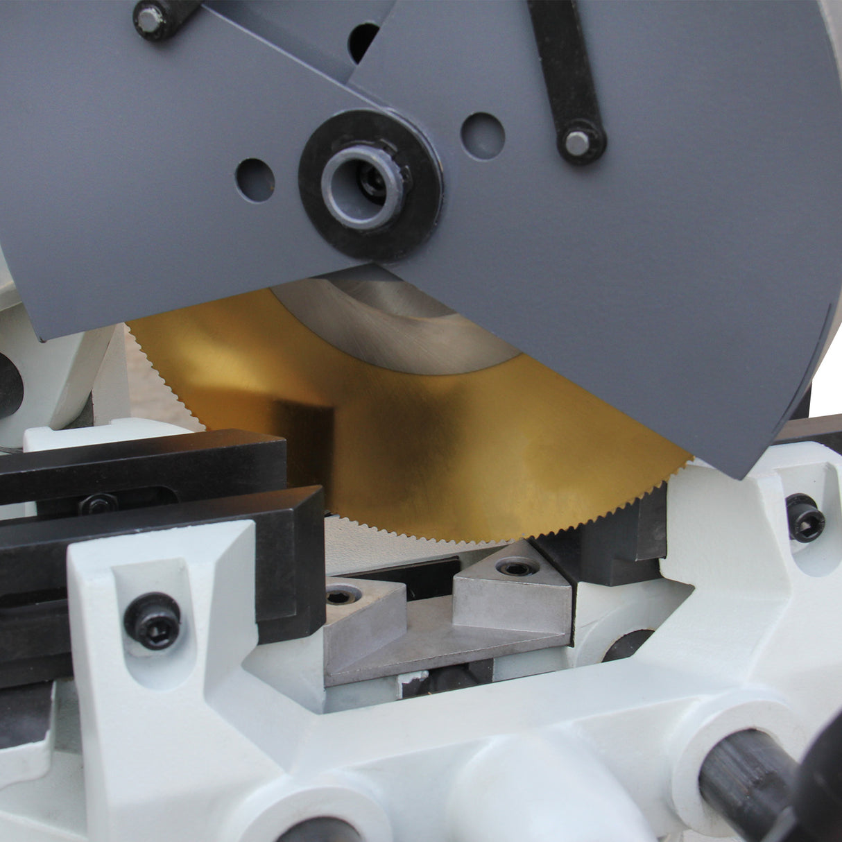 BOKA CS-12 manual metal circular saw, 315mm HSS saw blade, precise miter saw with double vice, powerful gear, coolant system, 1.5 HP motor for metal processing