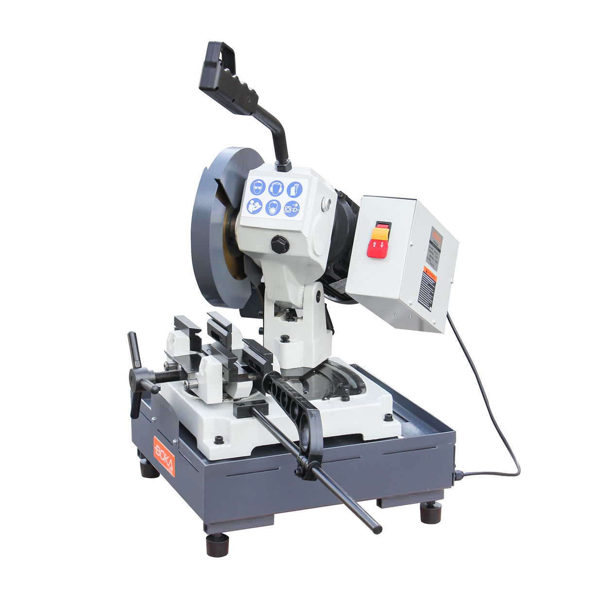 BOKA CS-9 Manuelle Metallkreissäge 225mm-Sägeblatt, Schnellarbeitsstahlblatt, robuste Gehrungssäge mit doppeltem Schraubstock