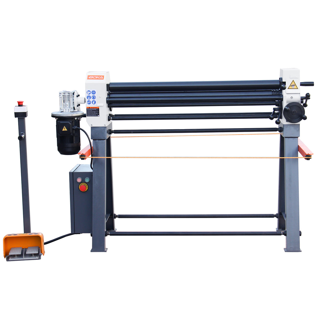 BOKA ESR-4014 Dreiwalzen-Rundbiegemaschine mit Elektromotor & Konusbiegevorrichtung, max. Blechdicke 2,0 mm, max. Walzdicke 1020 mm, 400V 50Hz 3PH