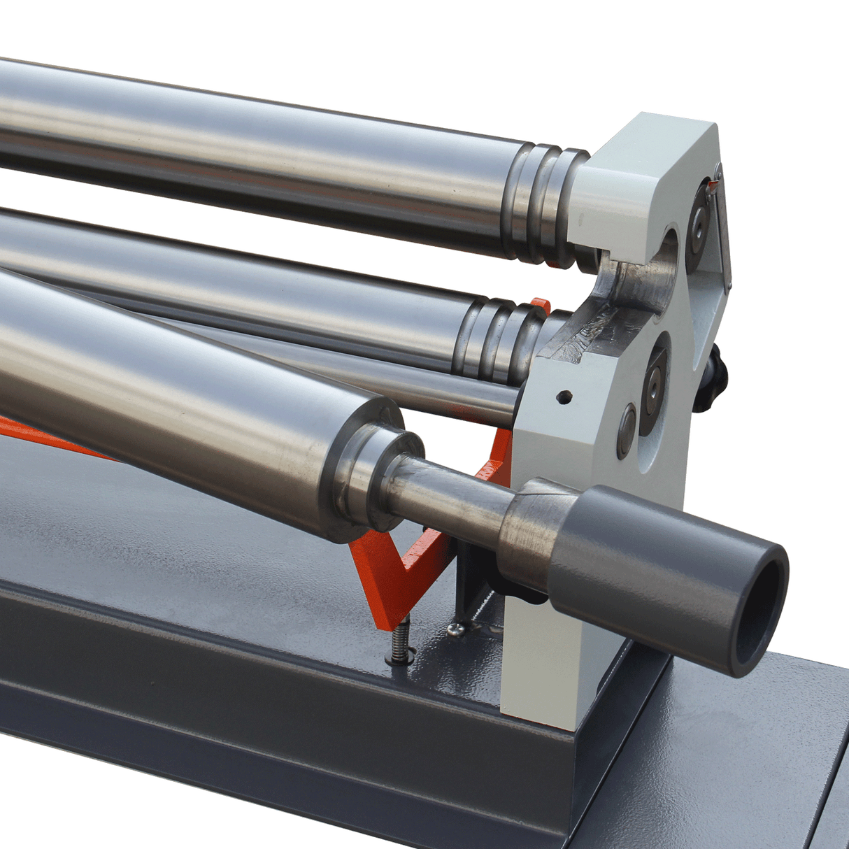 BOKA ESR-5116 three-roll bending machine, with electric motor and cone bending device, sheet thickness max. 1.5 mm, maximum rolling thickness 1300 mm