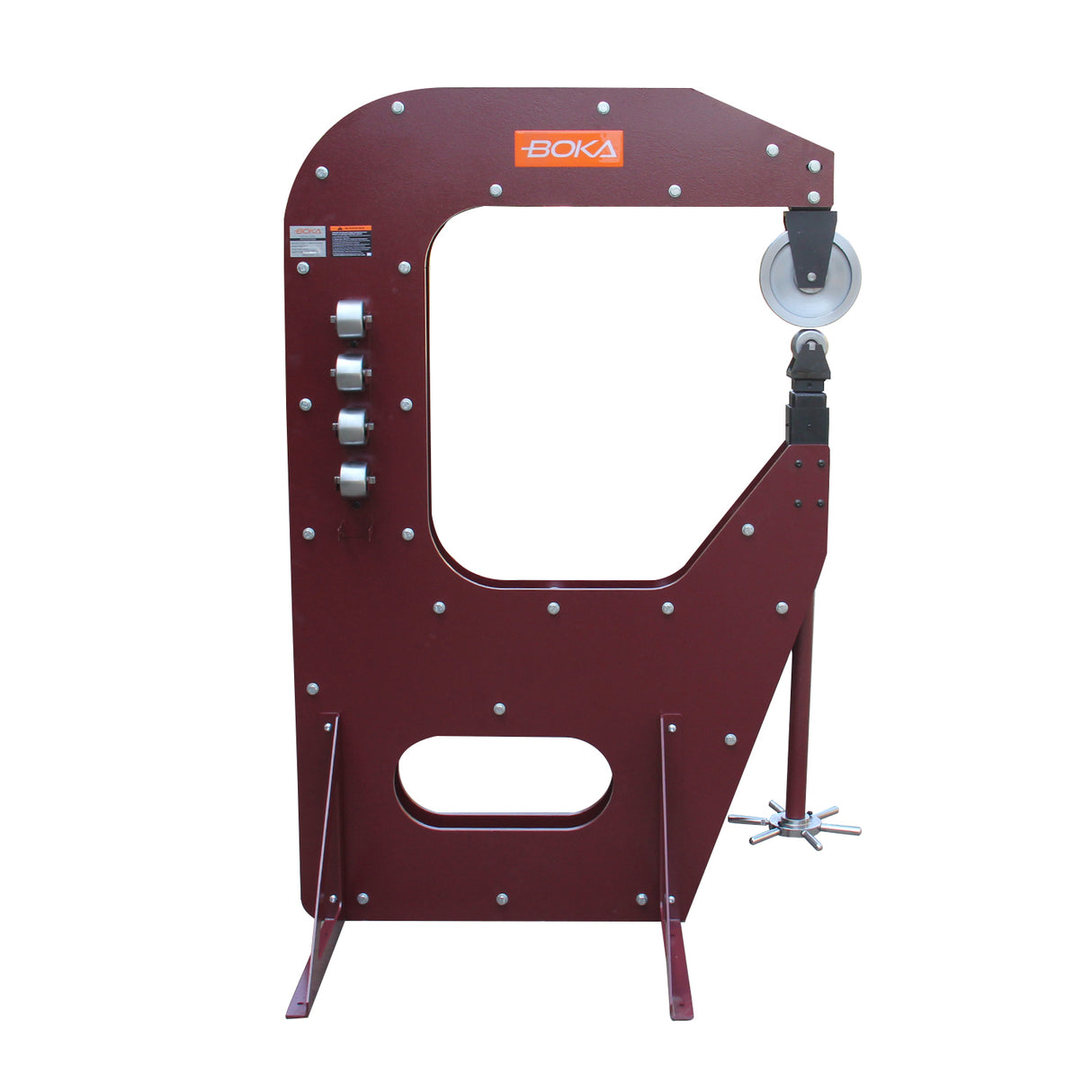 BOKA F2.0X760 Roll Stretching Machine with 5 Forming Wheels 760mm x 2mm Metal Former, Stretching Device, Sheet Metal Bending Machine