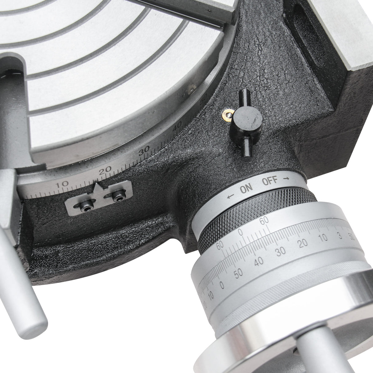 BOKA HV-10 Rundtisch 250 mm, horizontal & vertikal, MT3 Zentrierhülse, 6 T-Nuten, Präzisions-Teilapparat 360°, geeignet für Fräs- & Bohrarbeiten