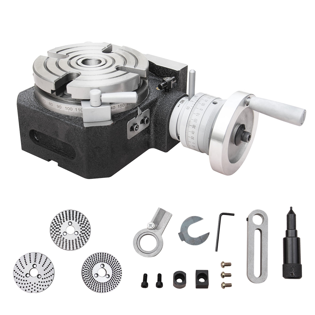 BOKA HVP-41 Turning Device with Dividing Table DP-1, 110mm Milling Machine Horizontal Vertical Indexing Plate