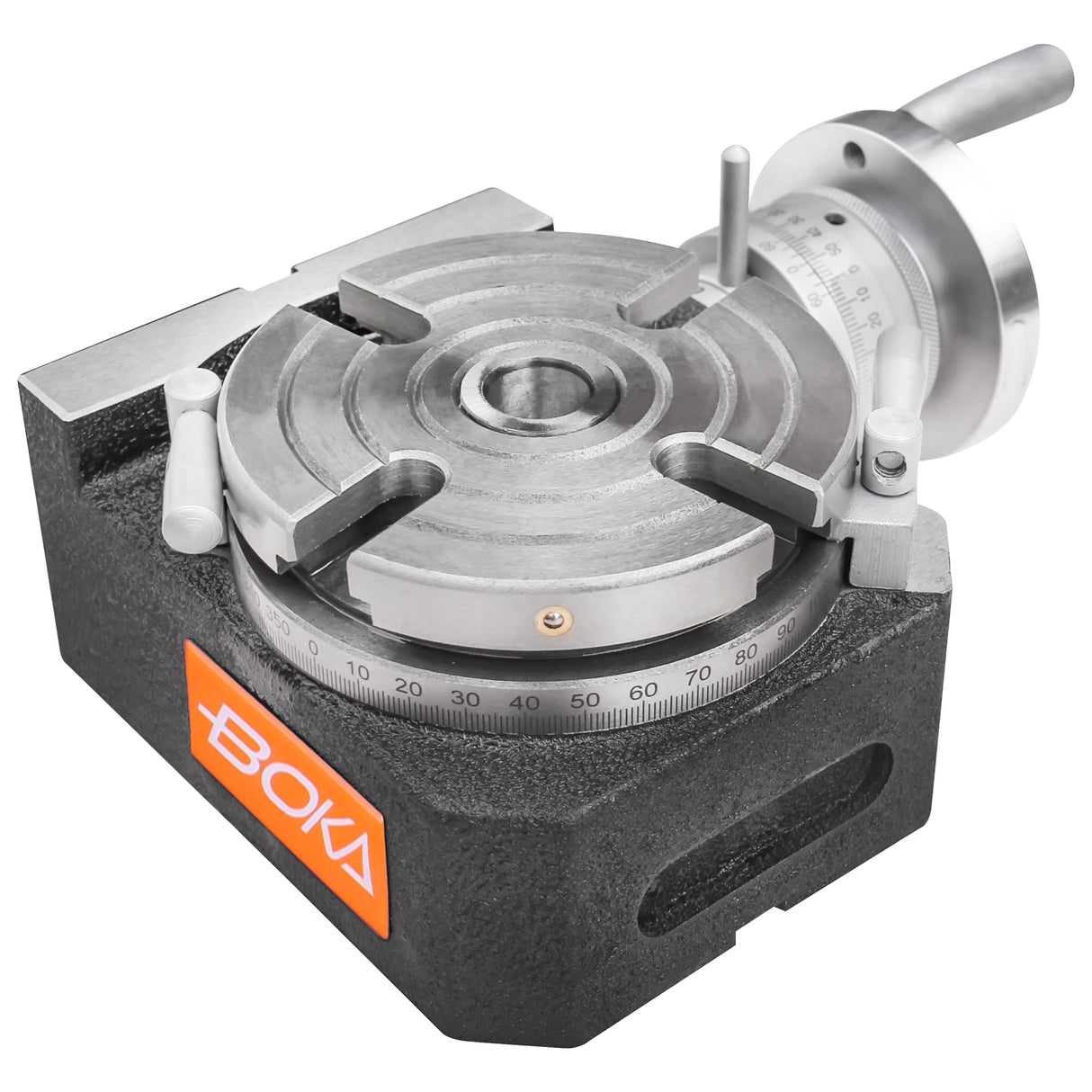 BOKA HVP-61 Turning Device with Dividing Table DP-1, 155mm Milling Machine Horizontal Vertical Indexing Plate