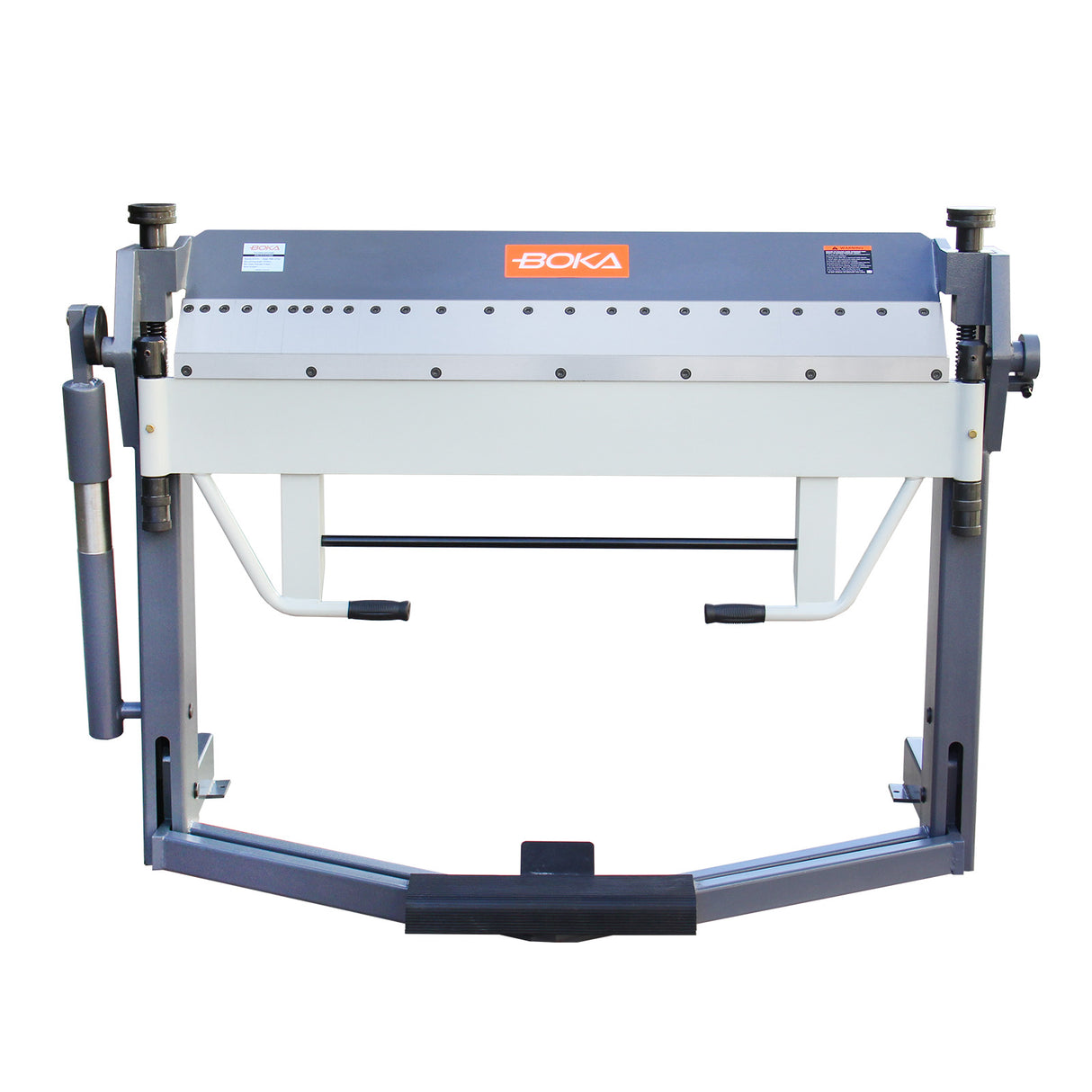 BOKA sheet metal bending machine 1270mm 2.0mm steel foot pedal segmented top beam – manual sheet metal bending machine 0–135°, sturdy construction, for workshop & precise metalworking, PBB-5014
