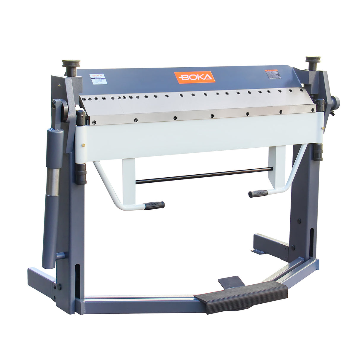 BOKA sheet metal bending machine 1270mm 2.0mm steel foot pedal segmented top beam – manual sheet metal bending machine 0–135°, sturdy construction, for workshop & precise metalworking, PBB-5014