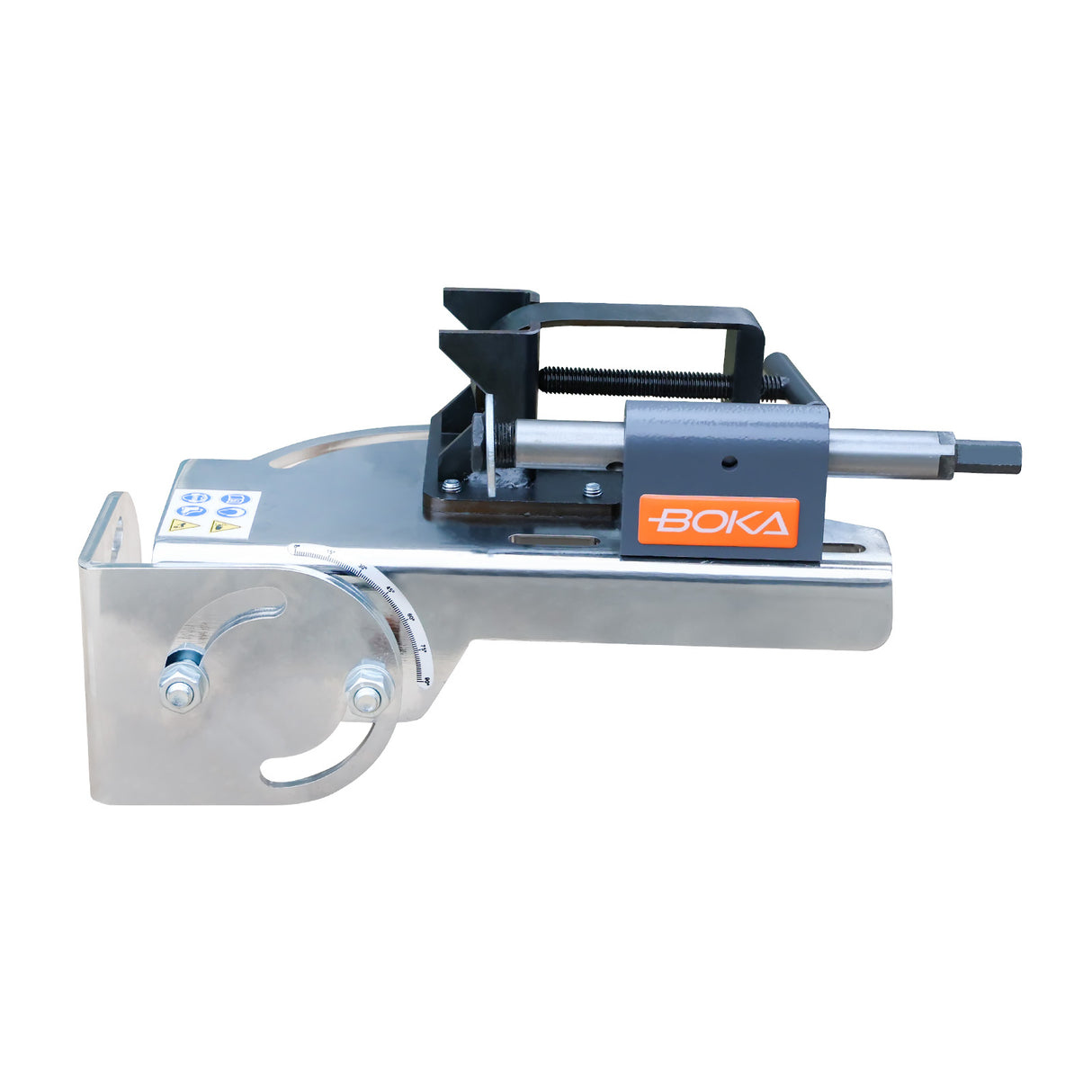 BOKA Rohrausklinker für Rundrohre bis 50 mm, Präzises Kerben 0–45° (Aluminium) / 0–60° (Stahl), mit integriertem Winkelmesser, PN-1/2S