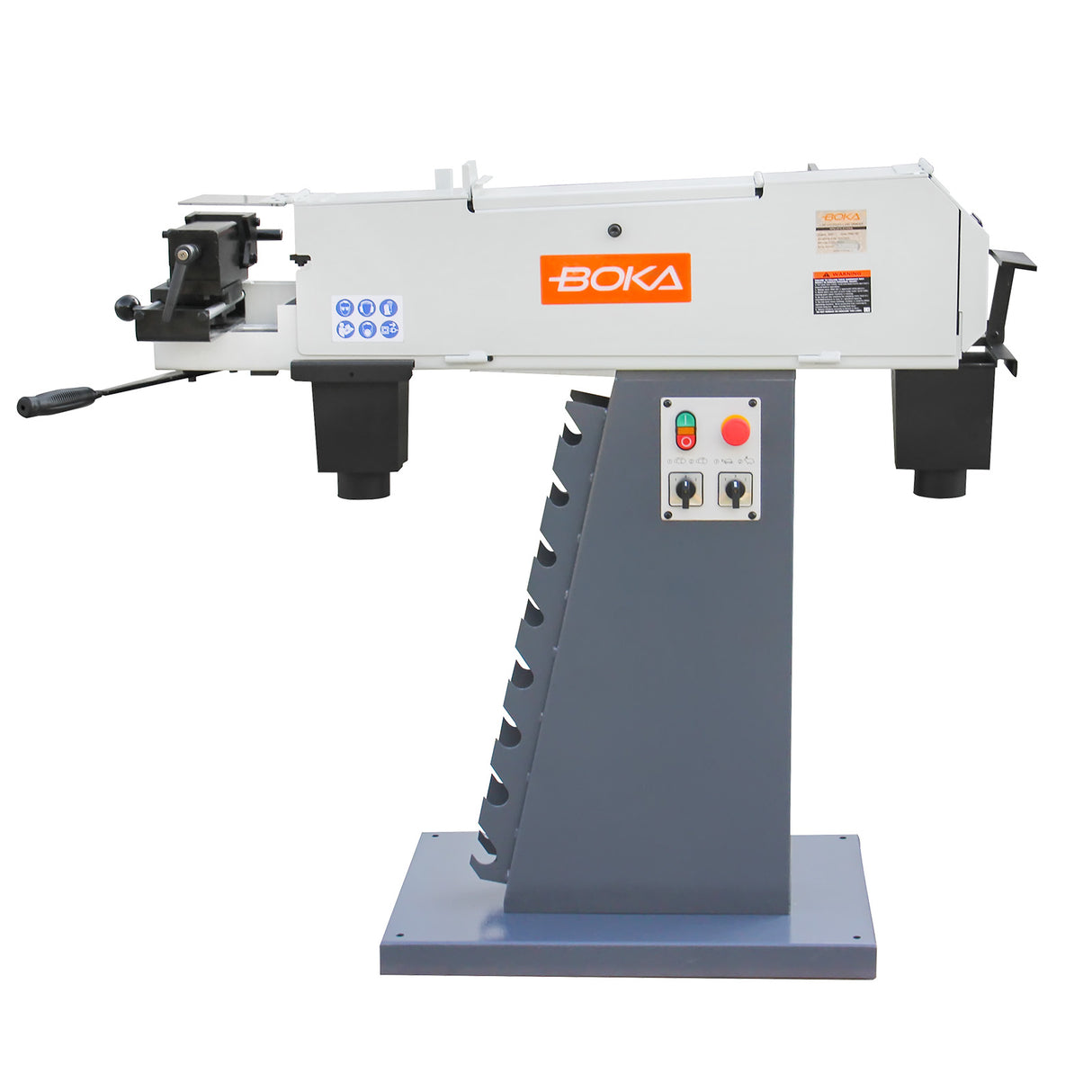 BOKA PRS-4A Belt Grinder, Metal Belt Grinder with Cast Iron Base, Grinding at Angle of 30-90 Degrees, Ideal for Pipe Shape, 400V-50HZ-3PH