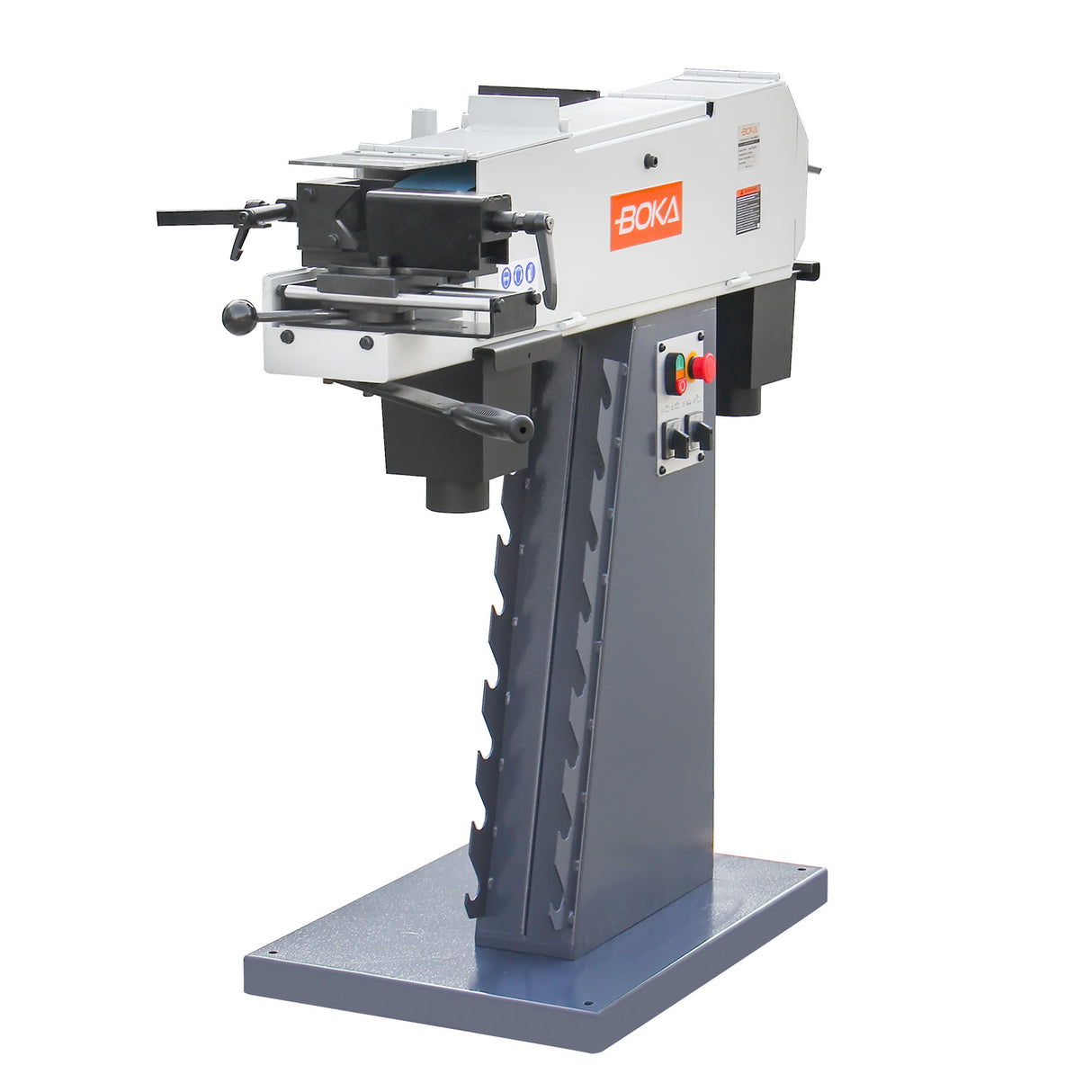 BOKA PRS-4A Belt Grinder, Metal Belt Grinder with Cast Iron Base, Grinding at Angle of 30-90 Degrees, Ideal for Pipe Shape, 400V-50HZ-3PH