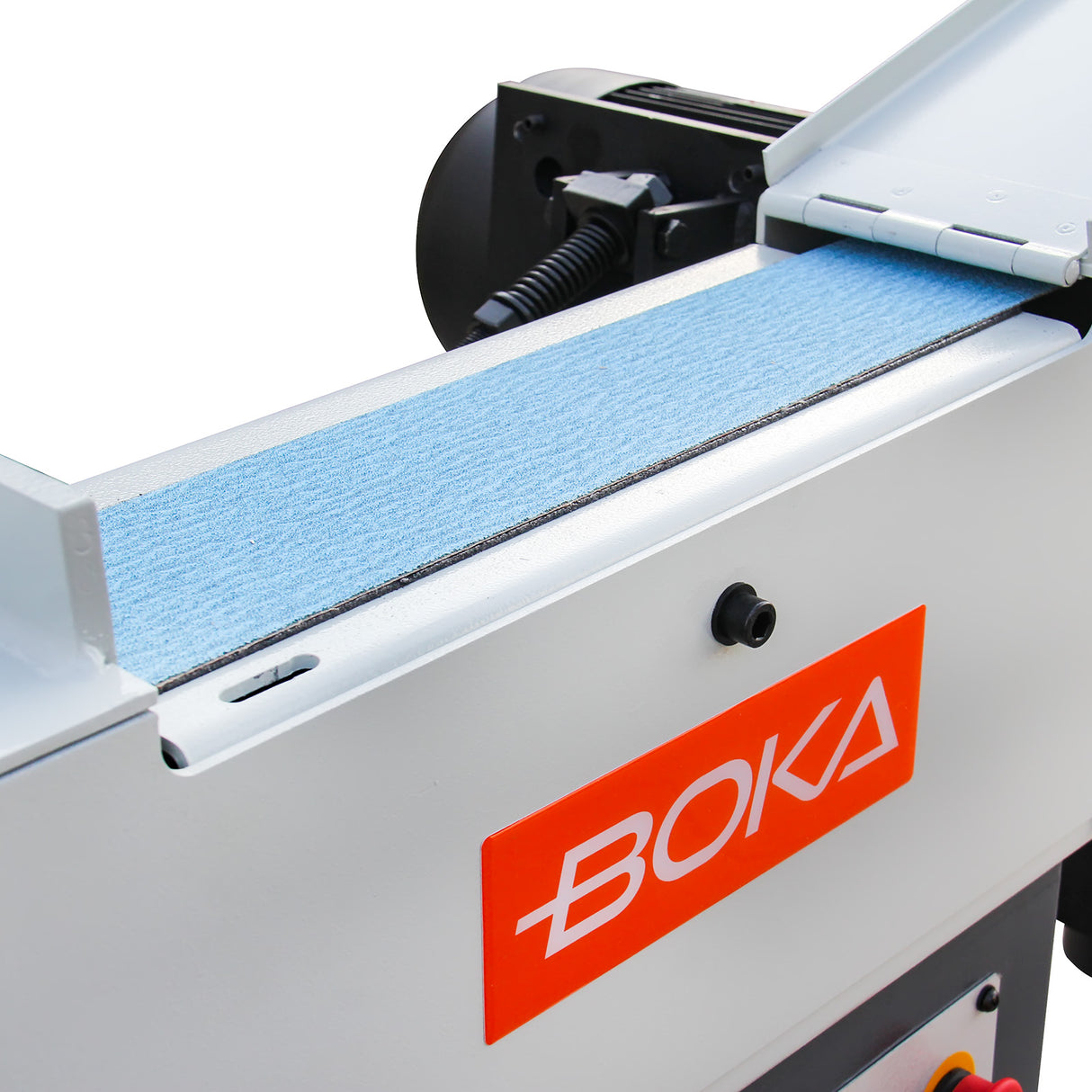 BOKA PRS-4A Belt Grinder, Metal Belt Grinder with Cast Iron Base, Grinding at Angle of 30-90 Degrees, Ideal for Pipe Shape, 400V-50HZ-3PH