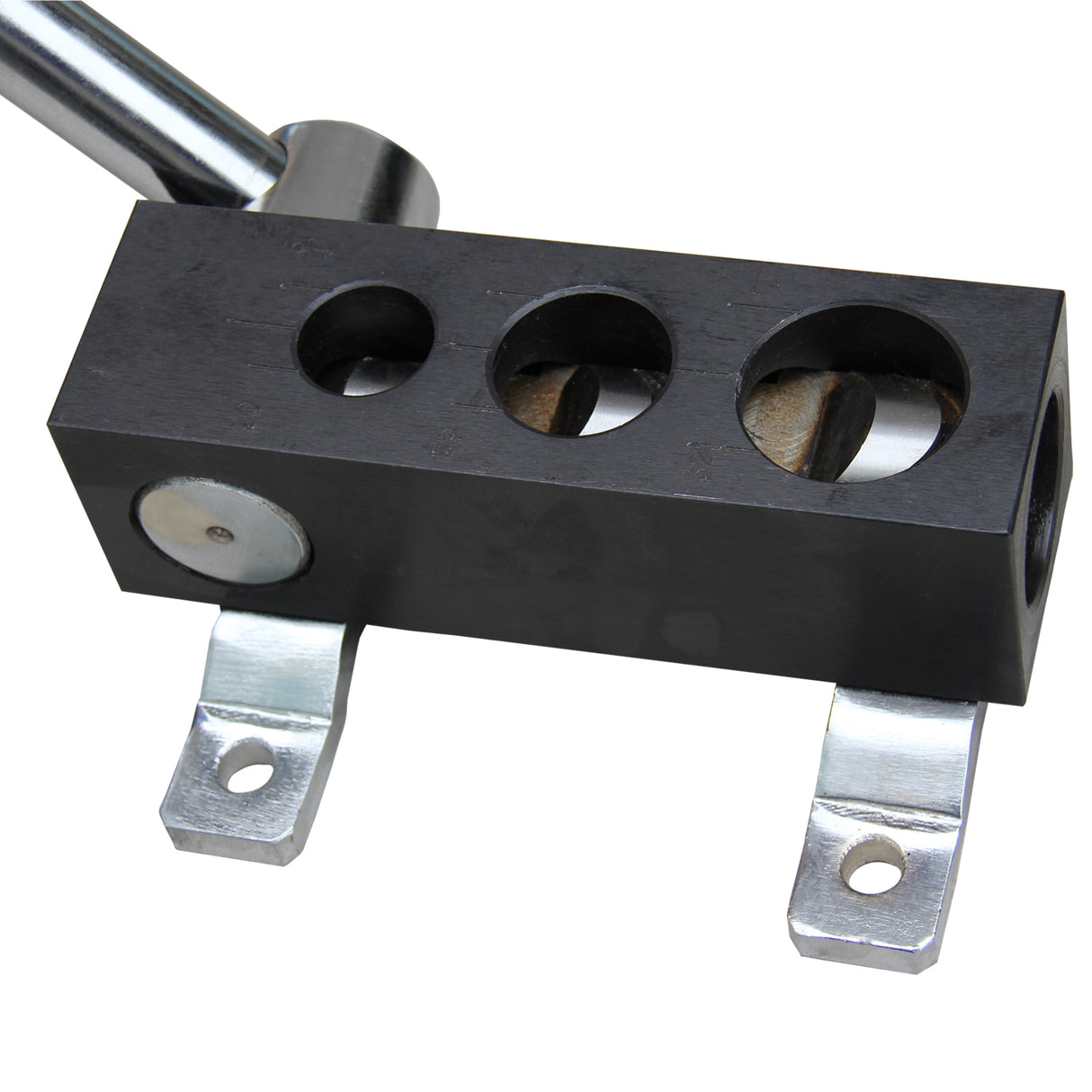 BOKA RA-2 pipe cutter for steel pipes, 19 mm, 25 mm, 32 mm inner diameter, 90° high-precision steel pipe notcher with 3-hole system, lightweight steel construction, pipe cutter for precise pipe processing