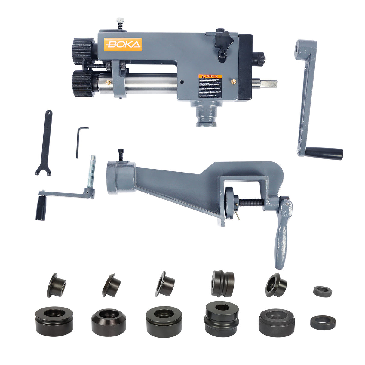 BOKA Sickenmaschine manuell, 7" Ausladung, 22 Gauge, 6 Rollensätze