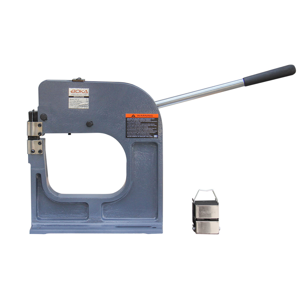BOKA SS-16 Metal Shrinking and Stretching Machine – Hand Lever, 1.5 mm Mild Steel, 208 mm Inlet Depth, incl. 2 Jaw Sets