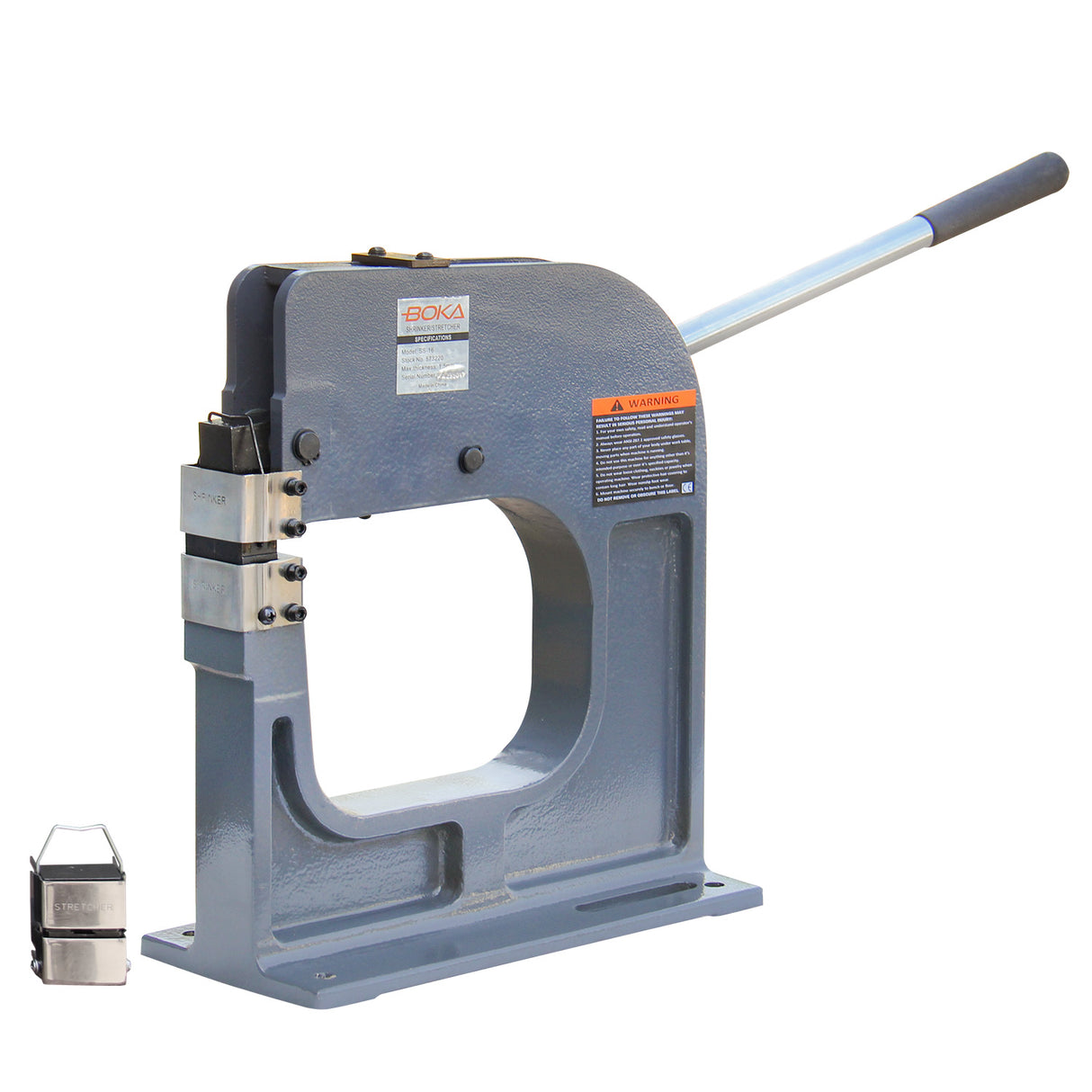 BOKA SS-16 Metal Shrinking and Stretching Machine – Hand Lever, 1.5 mm Mild Steel, 208 mm Inlet Depth, incl. 2 Jaw Sets