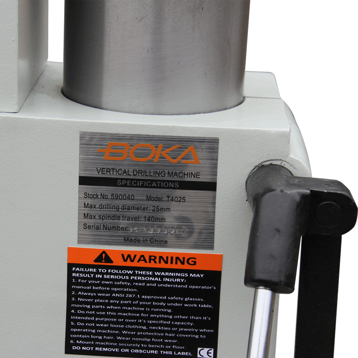 BOKA T4025 Säulenbohrmaschine mit Getriebe von
