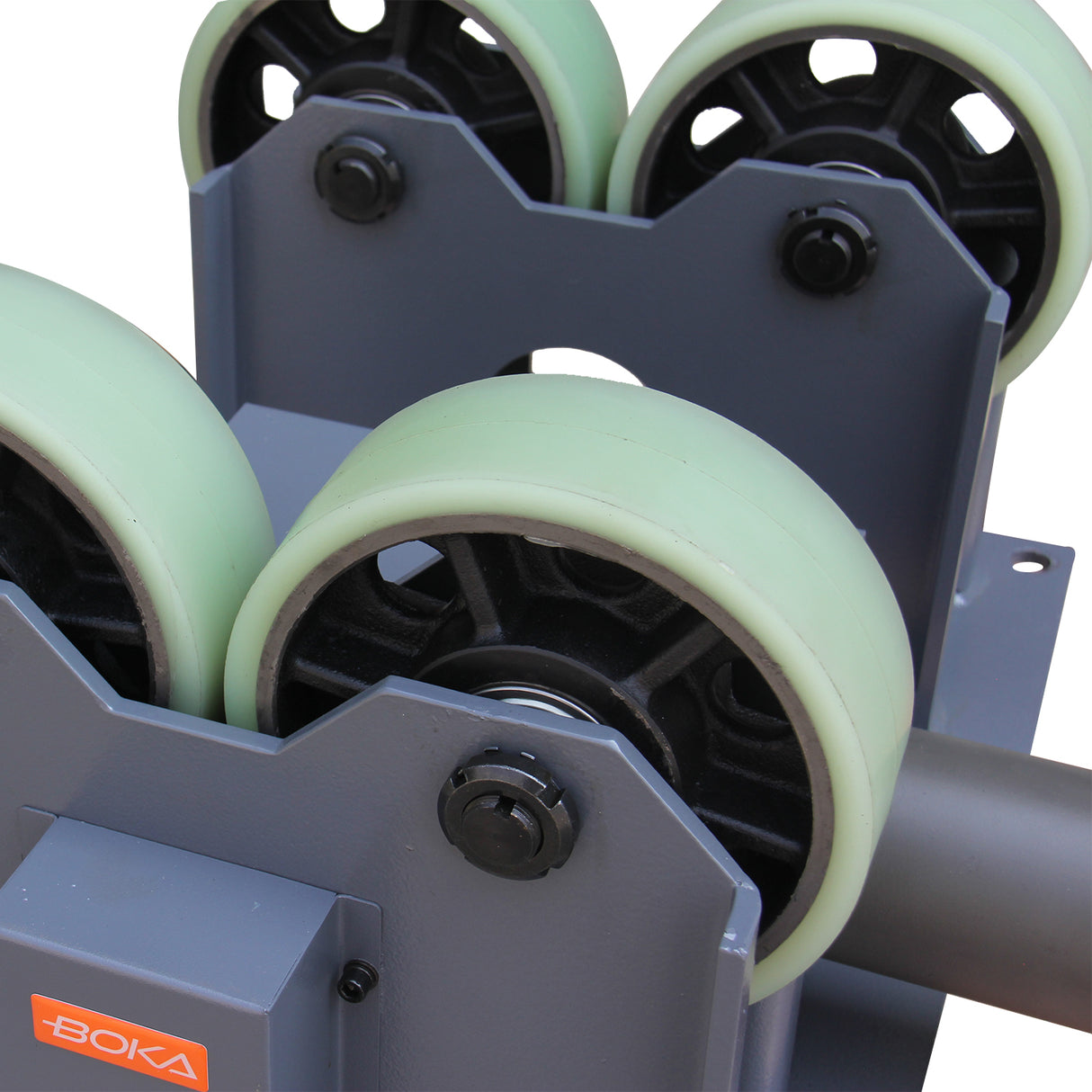 BOKA TRS1200 welding roller stand, load capacity 1200 kg, adjustment range 200–800 mm, ideal for pipe and tube welding work, robust construction