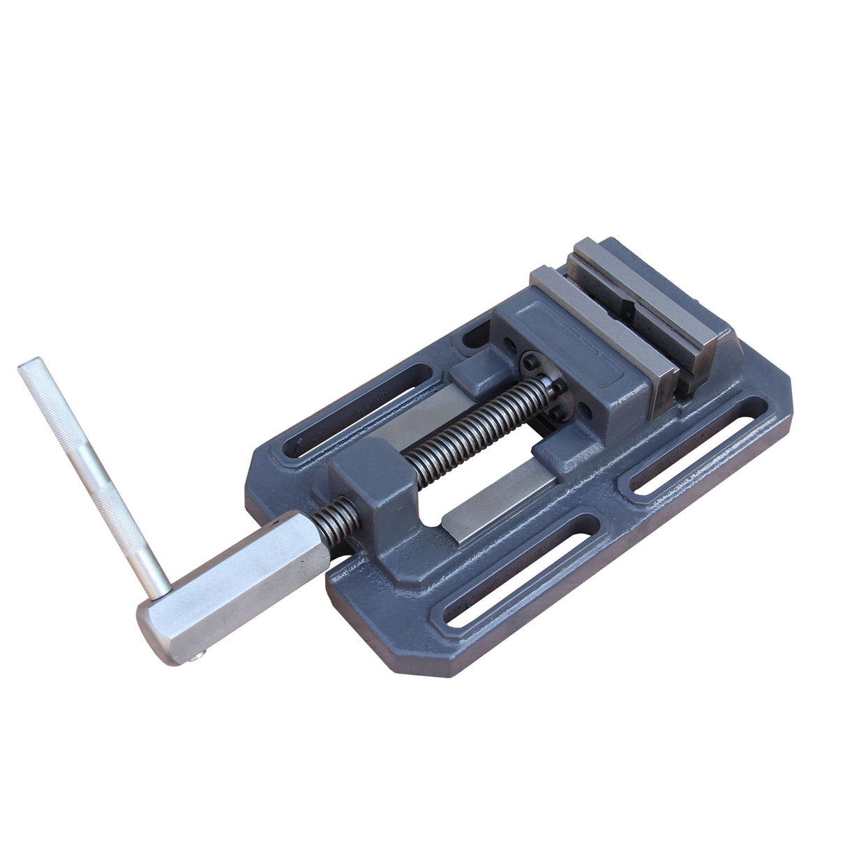 BOKA TSL-100 drilling vice 100mm, flat machine vice for metal milling with prism jaw