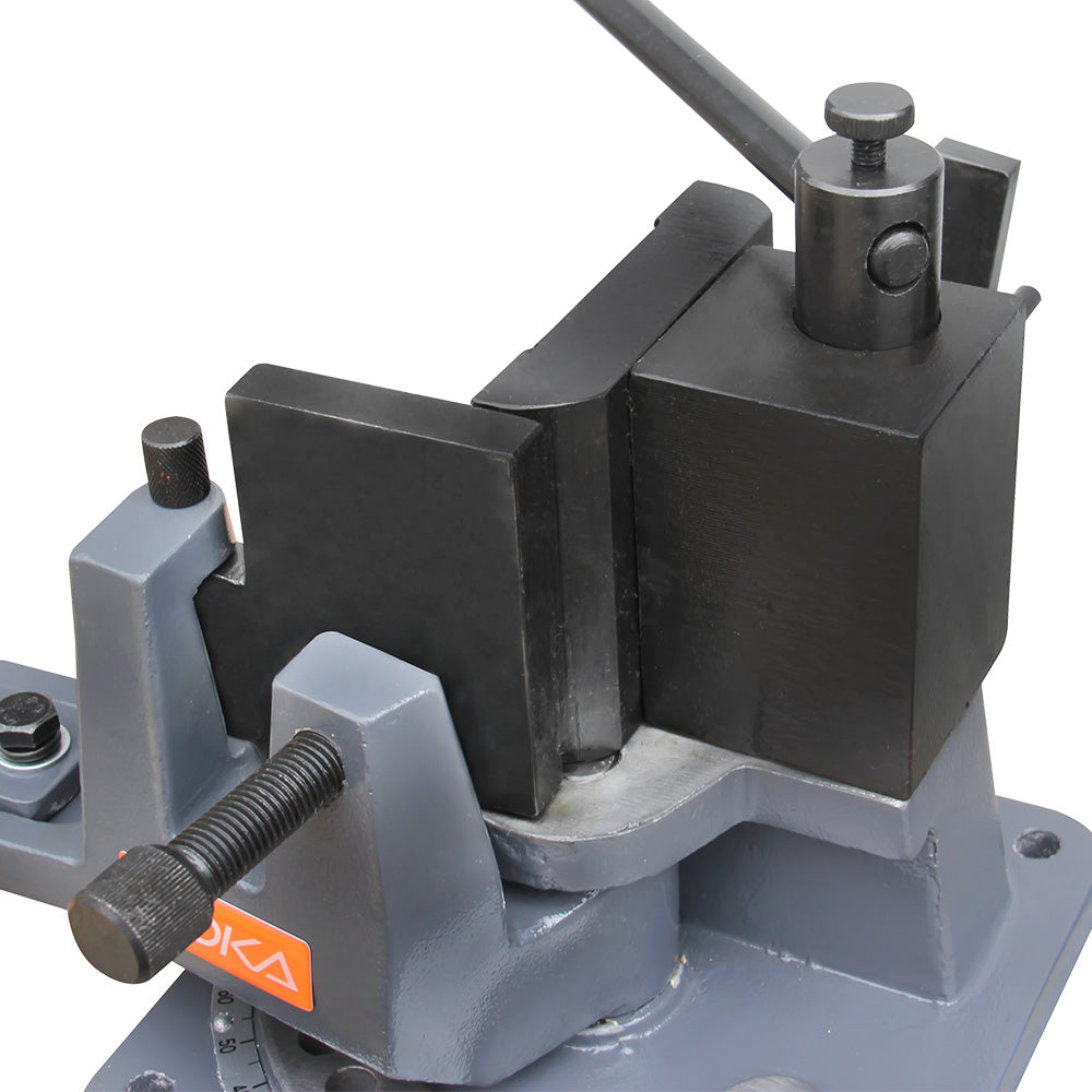 BOKA Universal Angle Bender UB-100 | Professional Bending Machine for Gutter Iron & Concrete Reinforcement | 120° Bending Angle + 5 Dies