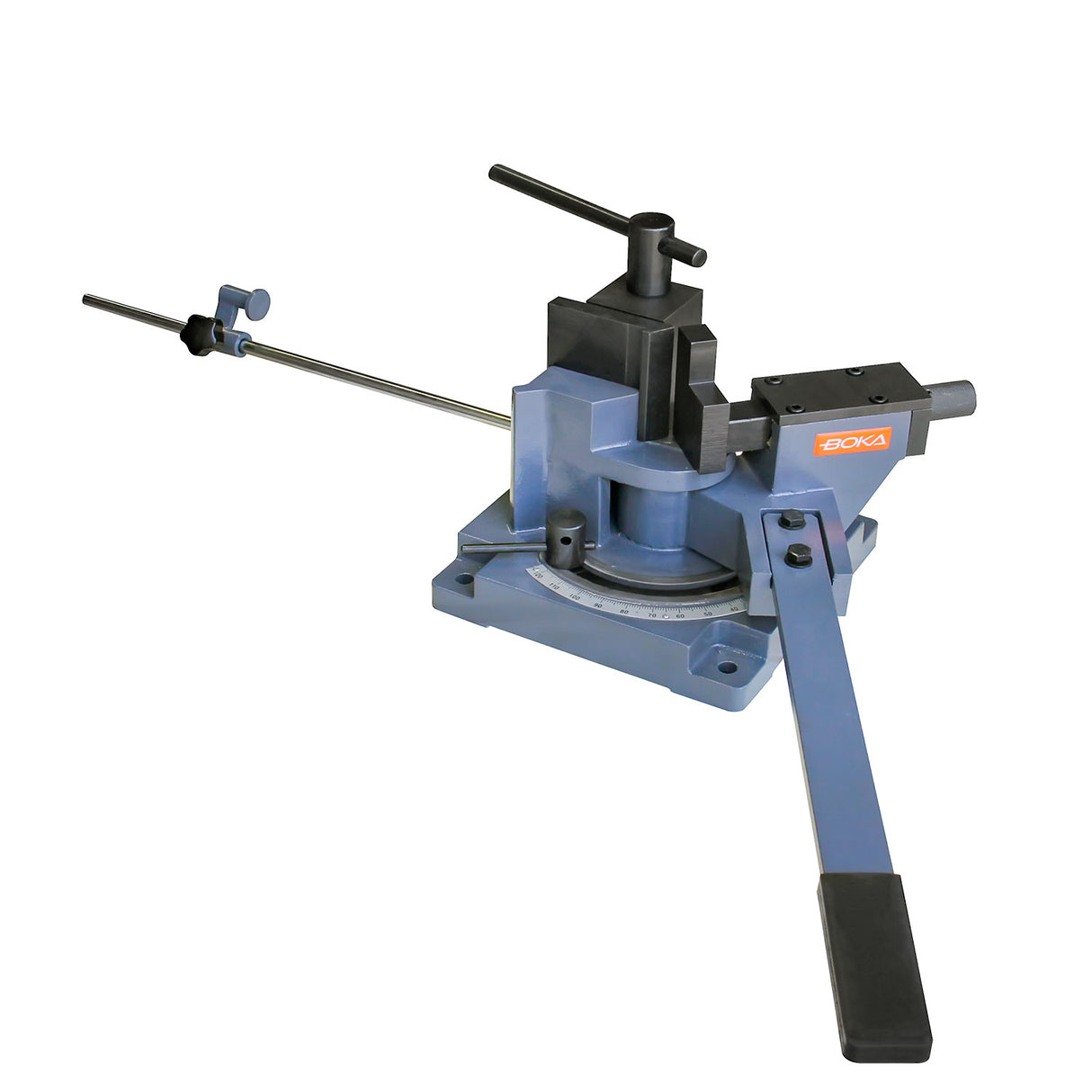 BOKA UB-100A Universal Metal Bender for Heavy-Duty Work - Robust Design for Hot and Cold Sheet Metal Working - Bender for Flat, Round and Square Iron Bars (Universal Bender)