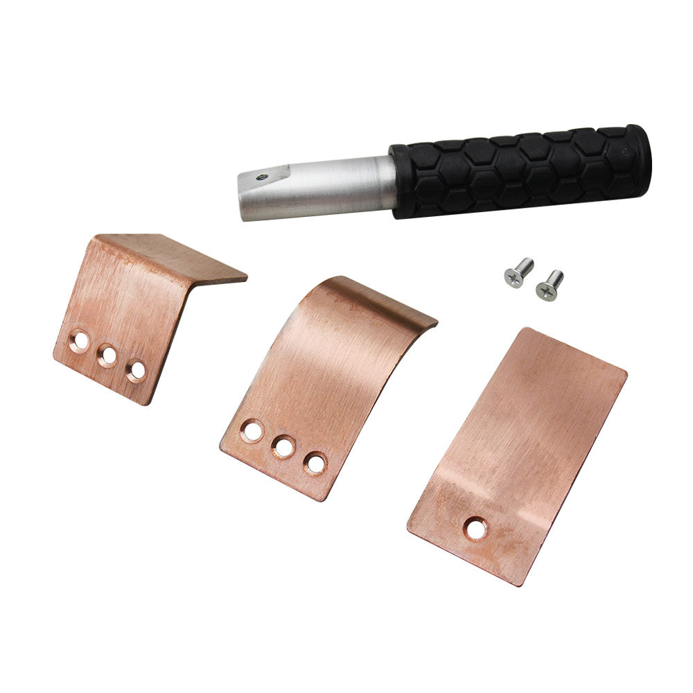 BOKA Copper Welding Aid, 3-piece set: Flat, Curved, Right Angle, 100% Copper