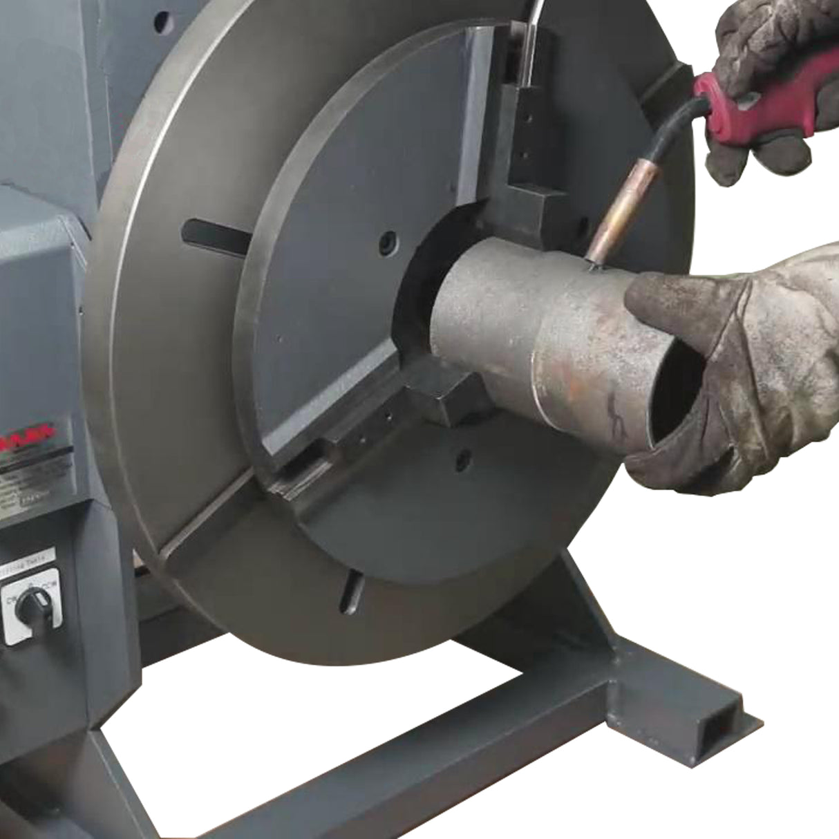 BOKA WP-500T welding positioner, rotary table for welding, 68 mm chuck hole, 360° rotatable, for precise welding and positioning of workpieces