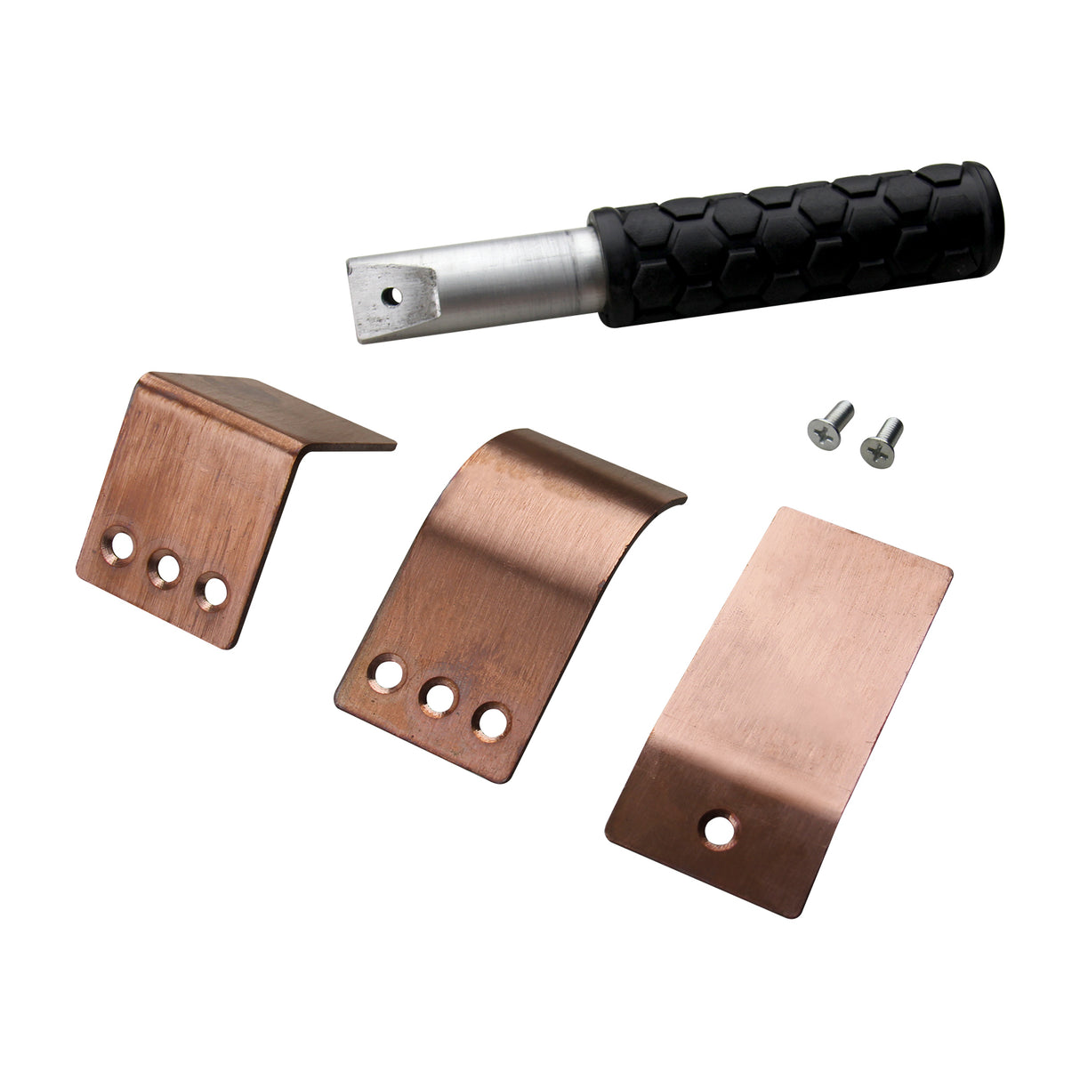 BOKA Copper Welding Aid, 3-piece set: Flat, Curved, Right Angle, 100% Copper
