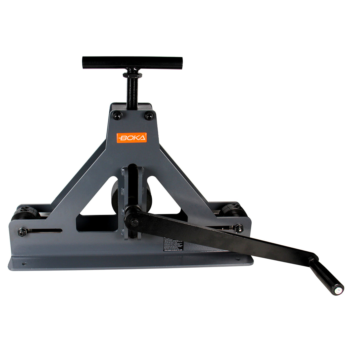 BOKA TR-40 pipe bender, manual roll bending machine for square and rectangular pipes, maximum capacity 40 x 1.5 mm, robust and versatile