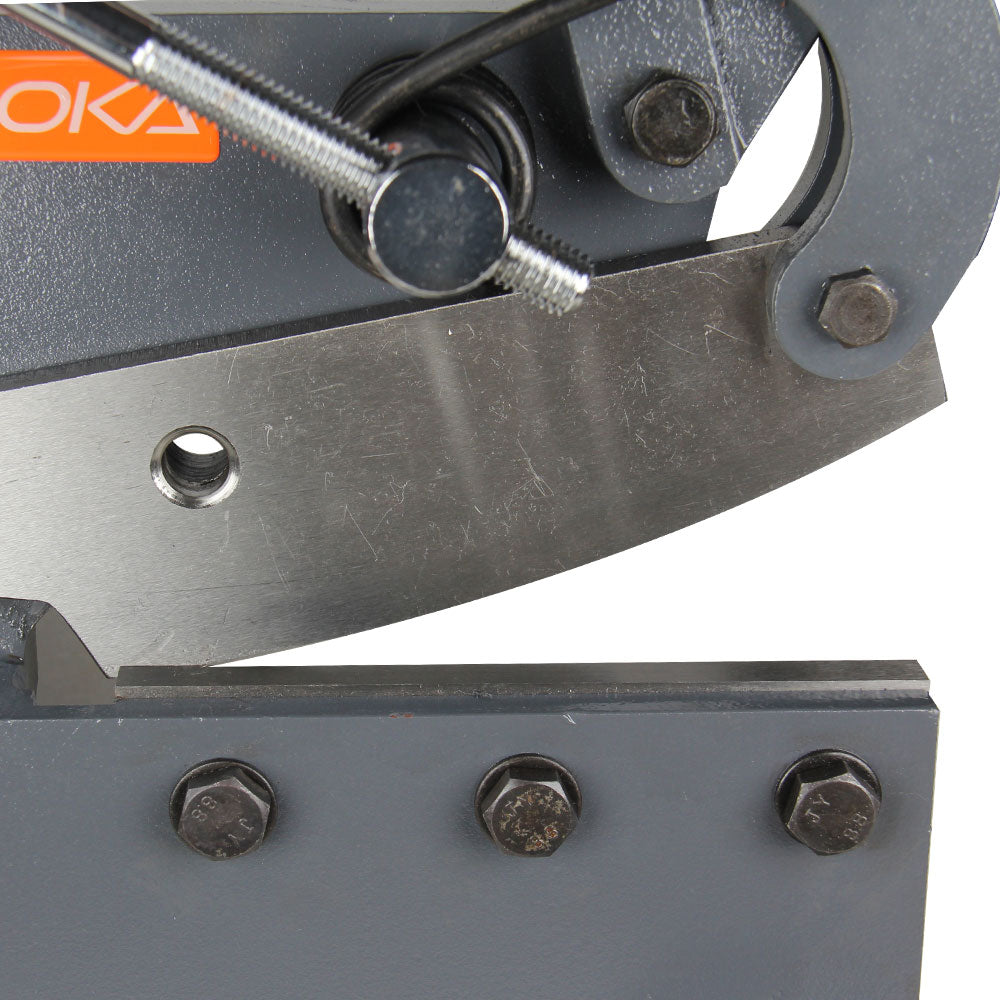 BOKA Handhebelschere Blech 150mm Klingenlänge mit T10 Stahl Blechschere Hebelschere für 6 mm Dicke, Abkantbank