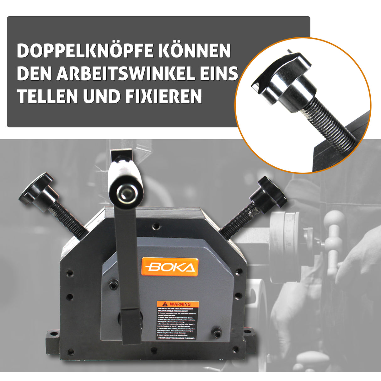 BOKA PR-5 Manual round bending machine, 3-roller bender for flat and round steel, bending radius 70 mm (2-3/4")