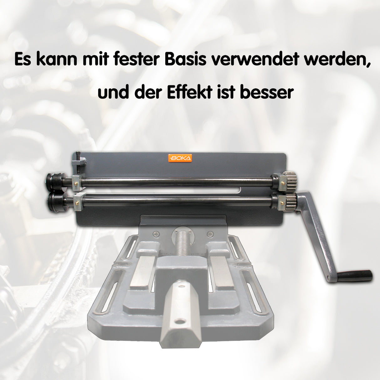 BOKA RM-18 460mm beading machine flanging machine for 1.2 mm steel sheet including 6 standard roller pairs, manual round bending machine