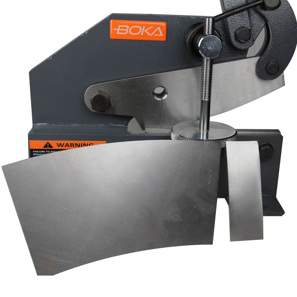 BOKA Handhebelschere Blech 150mm Klingenlänge mit T10 Stahl Blechschere Hebelschere für 6 mm Dicke, Abkantbank