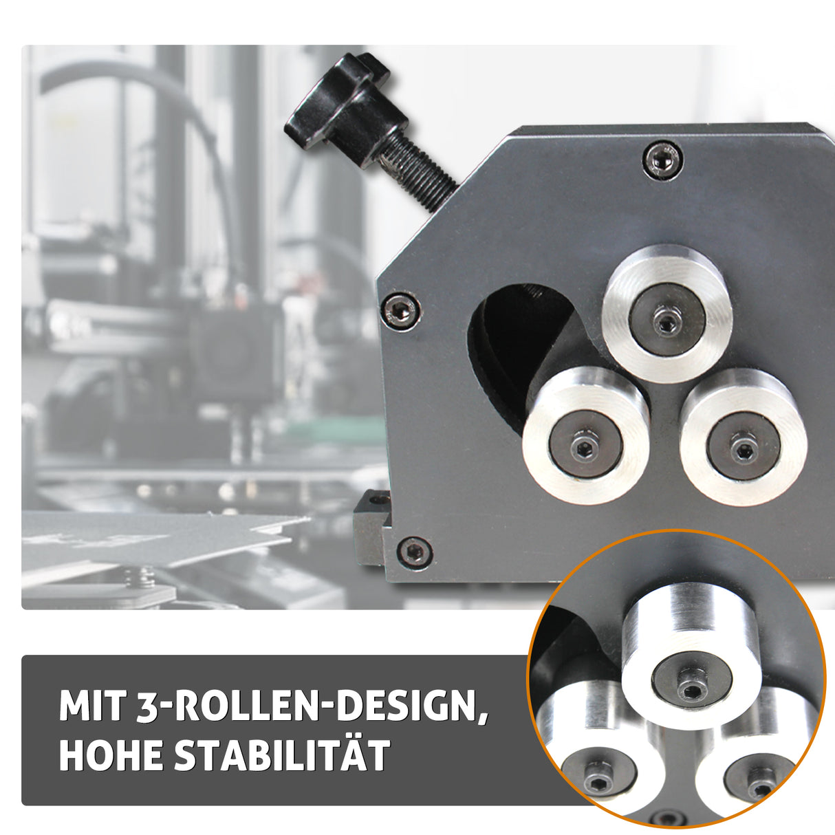 BOKA PR-5 Manual round bending machine, 3-roller bender for flat and round steel, bending radius 70 mm (2-3/4")