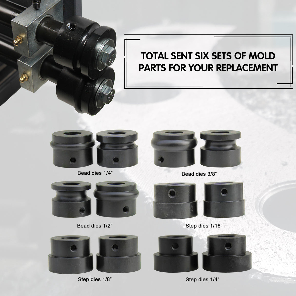 BOKA RM-18 460mm beading machine flanging machine for 1.2 mm steel sheet including 6 standard roller pairs, manual round bending machine